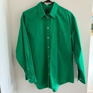 NWT Gap Vibrant Green Button Down "The BIG Shirt"